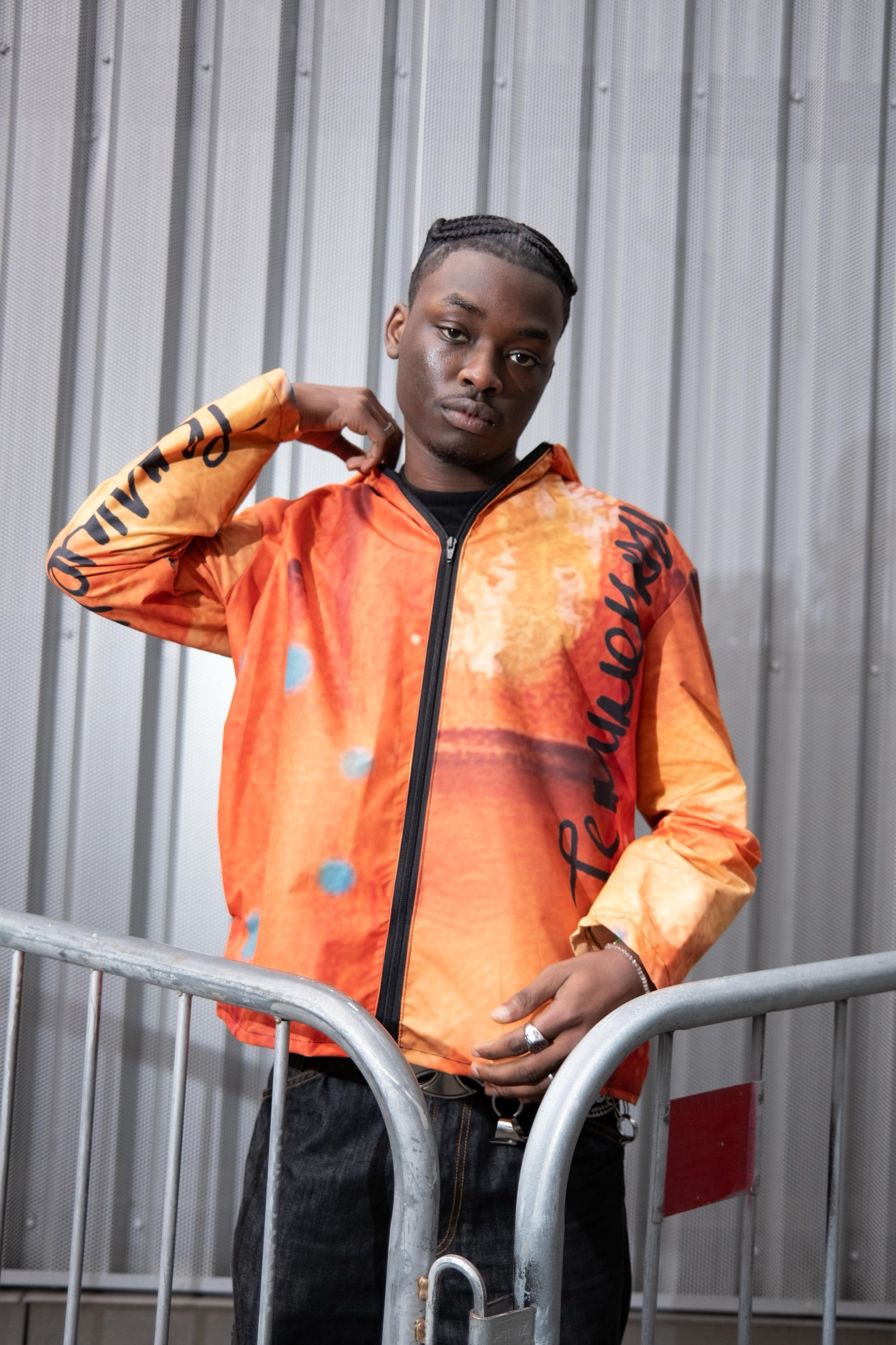 Burnt Graphic Windbreaker