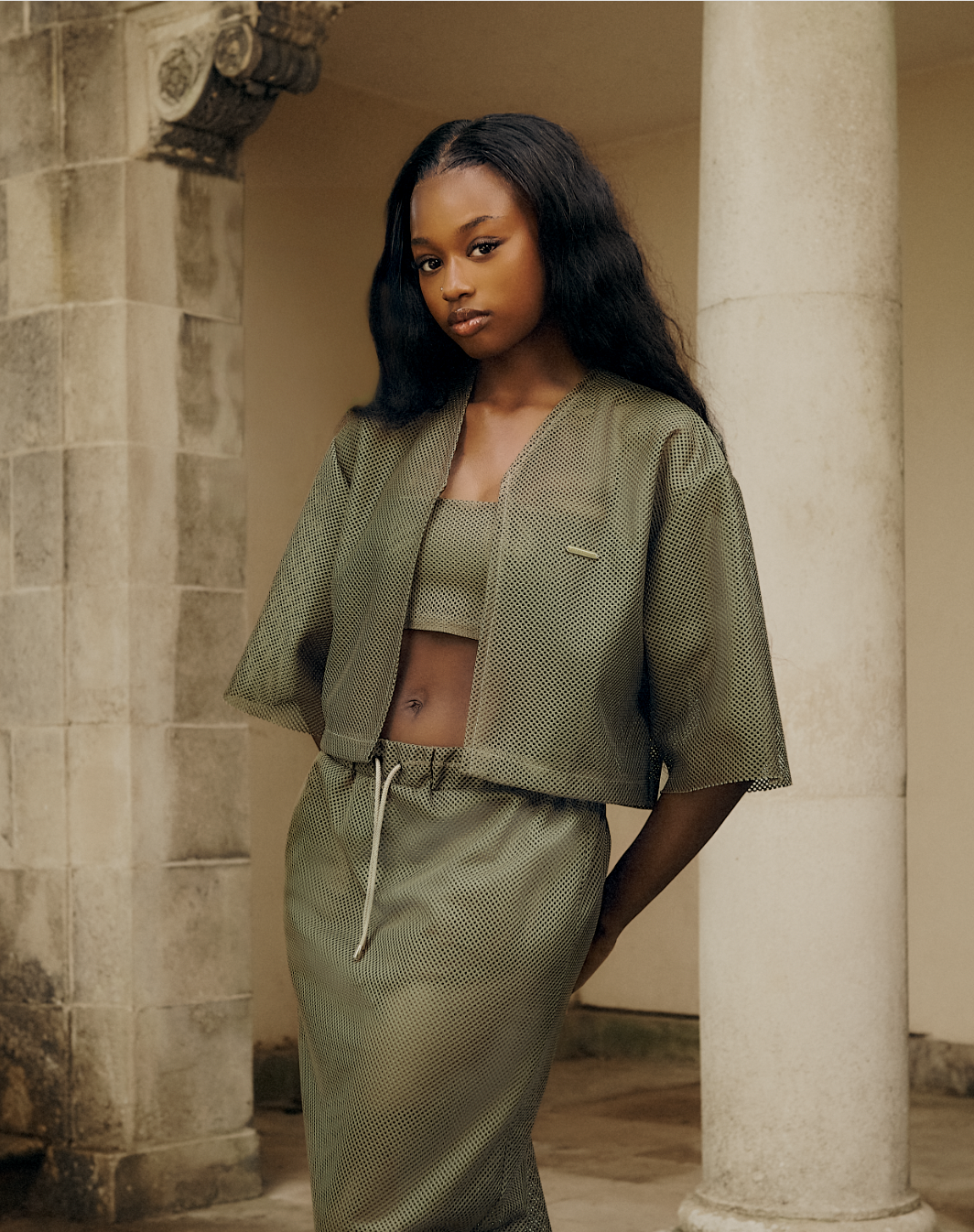 The Trimingham Mesh Cropped Jacket