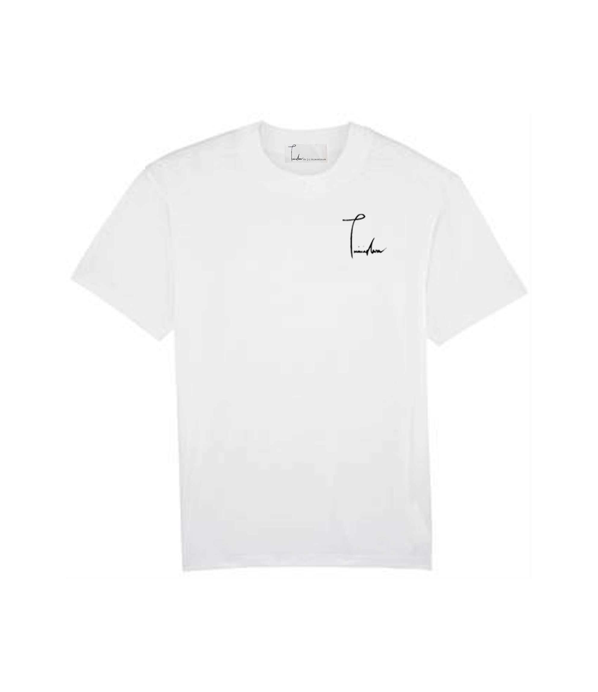 High Collar Trimingham Signature T-shirt White